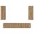 Set comodă TV cu raft 4 pcs stejar artizanal 30.5 x 30 x 90 cm GartenMobel Dekor