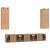 Set comodă TV cu raft 4 pcs stejar artizanal 30.5 x 30 x 90 cm GartenMobel Dekor