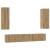 Set comodă TV cu raft 4 pcs stejar artizanal 30.5 x 30 x 90 cm GartenMobel Dekor