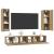 Set comodă TV cu raft 4 pcs stejar artizanal 30.5 x 30 x 90 cm GartenMobel Dekor