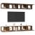 Set comodă TV 6 pcs Lemn vechi 60 x 30 x 35 cm Lemn compozit GartenMobel Dekor