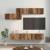 Set comodă TV 7 pcs Lemn vechi 60 x 30 x 30 cm Lemn compozit GartenMobel Dekor