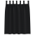 Perdele opace cu perdele 2 pcs Negru 140 x 140 cm Poliester GartenMobel Dekor