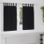 Perdele opace cu perdele 2 pcs Negru 140 x 140 cm Poliester GartenMobel Dekor