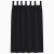 Perdele opace cu perdele 2 pcs Negru 175 x 140 cm Poliester GartenMobel Dekor