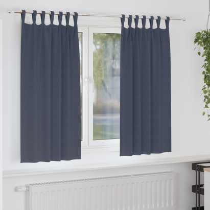 Perdele opace cu perdele 2 pcs Antracit 175 x 140 cm Poliester GartenMobel Dekor