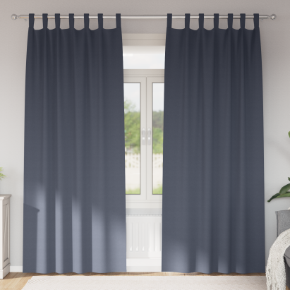 Perdele opace cu perdele 2 pcs Antracit 225 x 140 cm Poliester GartenMobel Dekor