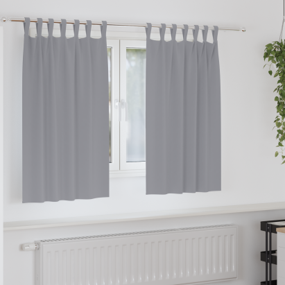Perdele opace 2 pcs Gri deschis 140 x 140 cm Poliester GartenMobel Dekor