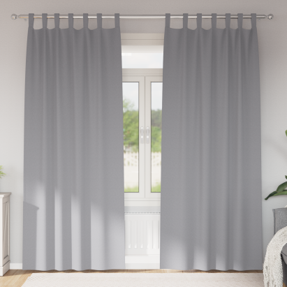 Perdele opace 2 pcs Gri deschis 260 x 140 cm Poliester GartenMobel Dekor