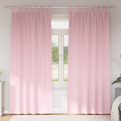 Perdele opace 2 pcs Roz bebeluș 225 x 140 cm Poliester GartenMobel Dekor
