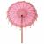 Umbrelă de soare Altele Manual Roz x 260 cm Bumbac și lemn masiv GartenMobel Dekor
