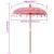 Umbrelă de soare Altele Manual Roz x 260 cm Bumbac și lemn masiv GartenMobel Dekor