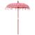 Umbrelă de soare Altele Manual Roz x 260 cm Bumbac și lemn masiv GartenMobel Dekor