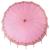 Umbrelă de soare Altele Manual Roz x 260 cm Bumbac și lemn masiv GartenMobel Dekor