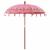 Umbrelă de soare Altele Manual Roz x 260 cm Bumbac și lemn masiv GartenMobel Dekor