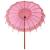 Umbrelă de soare Altele Manual Roz x 260 cm Bumbac și lemn masiv GartenMobel Dekor