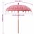 Umbrelă de soare Altele Manual Roz x 260 cm Bumbac și lemn masiv GartenMobel Dekor