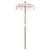 Parasol Balinez Altele Crem x 260 cm Bumbac și lemn masiv GartenMobel Dekor