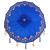 Parasol Balinez Altele albastru x 260 cm Bumbac și lemn masiv GartenMobel Dekor