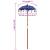 Parasol Balinez Altele albastru x 260 cm Bumbac și lemn masiv GartenMobel Dekor