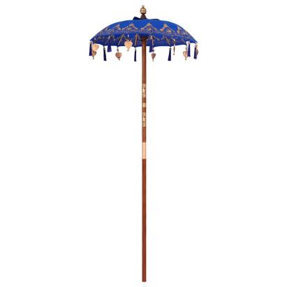 Parasol Balinez Altele albastru x 260 cm Bumbac și lemn masiv GartenMobel Dekor
