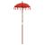 Parasol Balinez Altele Roșu x 260 cm Bumbac și lemn masiv GartenMobel Dekor
