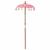 Parasol Balinez Altele Roz x 260 cm Bumbac și lemn masiv GartenMobel Dekor