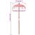 Parasol Balinez Altele Roz x 260 cm Bumbac și lemn masiv GartenMobel Dekor
