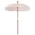 Umbrelă de soare Altele Crem x 250 cm Bumbac și lemn masiv GartenMobel Dekor