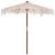Umbrelă de soare Altele Crem x 250 cm Bumbac și lemn masiv GartenMobel Dekor