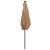 Umbrelă de soare cu LED-uri, stâlp din aluminiu, taupe, 300 cm GartenMobel Dekor