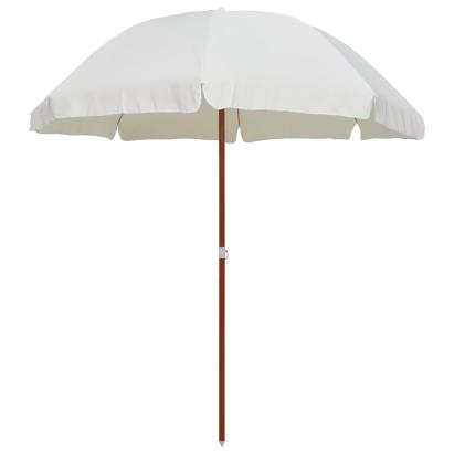 Umbrelă de soare cu stâlp din oțel, nisipiu, 240 cm GartenMobel Dekor