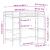 Cadru pat supraetajat cu birou, alb, 90x200 cm, lemn masiv pin GartenMobel Dekor