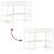 Cadru pat supraetajat cu birou, alb, 90x200 cm, lemn masiv pin GartenMobel Dekor