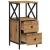 Noptiere 2 buc. stejar artizanal, 34x35,5x70 cm, lemn prelucrat GartenMobel Dekor