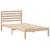 Cadru de pat cu headboard Maro 75 x 190 cm Lemn de brad solid GartenMobel Dekor