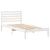 Cadru de pat cu headboard Alb 75 x 190 cm Lemn de brad solid GartenMobel Dekor