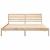 Cadru de pat cu headboard Maro 200 x 200 cm Lemn de brad solid GartenMobel Dekor