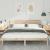 Cadru de pat cu headboard Maro 200 x 200 cm Lemn de brad solid GartenMobel Dekor