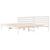 Cadru de pat cu headboard Alb 200 x 200 cm Lemn de brad solid GartenMobel Dekor
