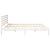 Cadru de pat cu headboard Alb 200 x 200 cm Lemn de brad solid GartenMobel Dekor