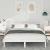 Cadru de pat cu headboard Alb 200 x 200 cm Lemn de brad solid GartenMobel Dekor