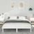 Cadru de pat cu headboard Alb 150 x 200 cm Lemn de brad solid GartenMobel Dekor