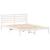 Cadru de pat cu headboard Alb 150 x 200 cm Lemn de brad solid GartenMobel Dekor