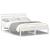 Cadru de pat cu headboard Alb 120 x 200 cm Lemn de brad solid GartenMobel Dekor