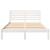 Cadru de pat cu headboard Alb 120 x 190 cm Lemn de brad solid GartenMobel Dekor