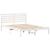 Cadru de pat cu headboard Alb 120 x 190 cm Lemn de brad solid GartenMobel Dekor