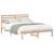 Cadru de pat cu headboard Maro 140 x 190 cm Lemn de brad solid GartenMobel Dekor
