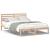Cadru de pat cu headboard Maro 135 x 190 cm Lemn de brad solid GartenMobel Dekor