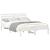 Cadru de pat cu headboard Alb 135 x 190 cm Lemn de brad solid GartenMobel Dekor